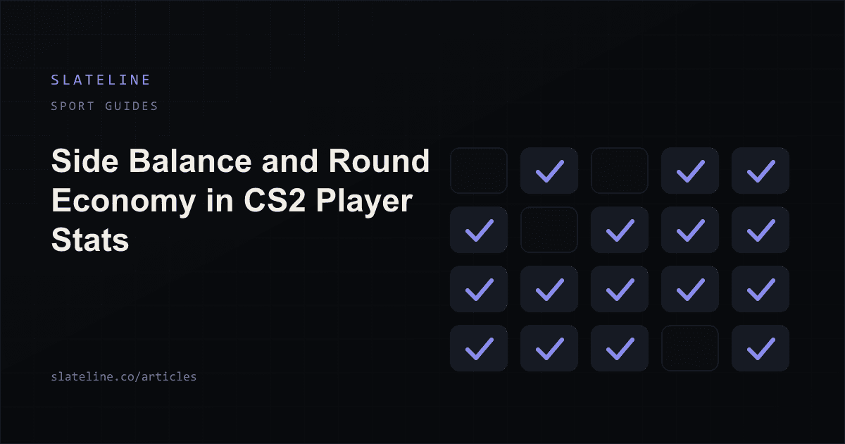 A grid of rounds shaded by how heavily each side was equipped